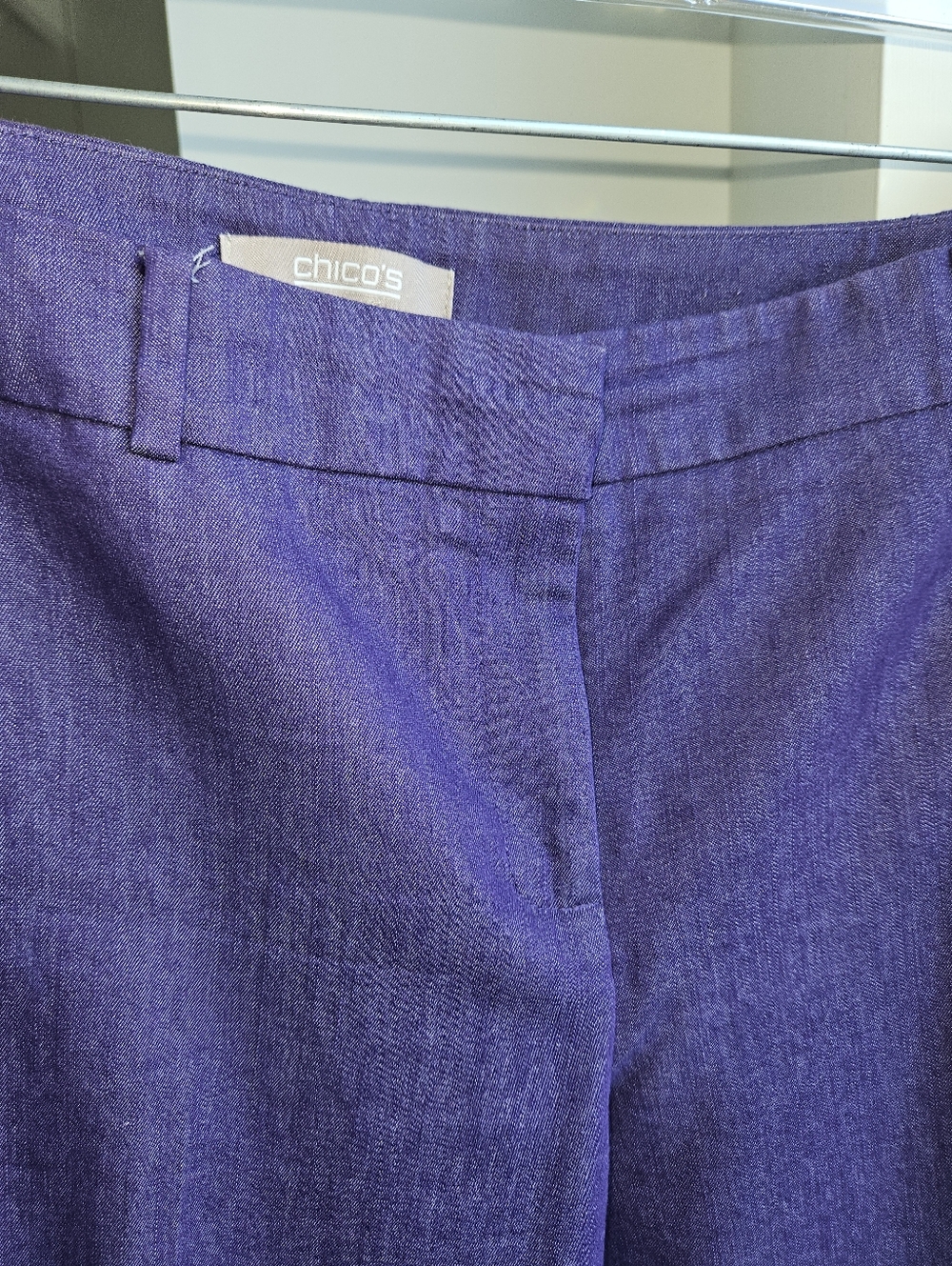 Chico's Rich Purple Straight-Leg Trousers - Picture 3 of 3
